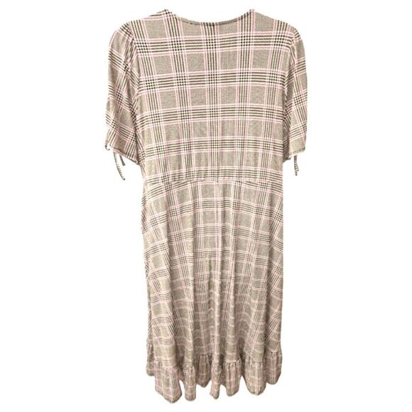 TORRID PLUS SIZE Purple, Black & White Plaid Wrap Dress 3X - Picture 11 of 16